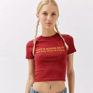 UO Let's Hang Out Shrunken Tee